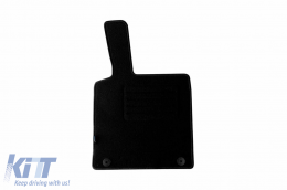 Doppelschicht-Teppichfußmatten geeignet für Smart ForTwo 2007-2014 von Petex, Rex-Gewebe, Set mit 2 Stück, schwarz-image-6239565