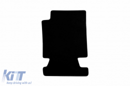 Doppelschicht-Teppichfußmatten geeignet für Smart ForTwo 2007-2014 von Petex, Rex-Gewebe, Set mit 2 Stück, schwarz-image-6239566