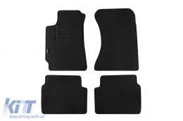image-69-Doppelschicht-Teppichfußmatten geeignet für Subaru Forester 2002-2006, aus Rex-Gewebe, Set mit 4 Stück, schwarz