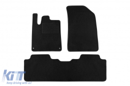 image-14-Doppelschicht-Teppichfußmatten geeignet für Citroen C5 2001-2008, aus Rex-Gewebe, Set mit 3 Stück, schwarz