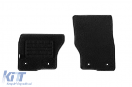 Doppelschicht-Teppichfußmatten geeignet für Land Rover Discovery nach 2017, aus Rex-Gewebe, Set von 3 Stück, schwarz-image-6239966