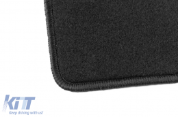 Doppelschicht-Teppichfußmatten geeignet für Range Rover Velar nach 2017, aus Rex-Stoff, Set von 4 Stück, schwarz-image-6239978