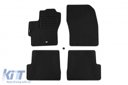 image-31-Doppelschicht-Teppichfußmatten geeignet für Mazda 3 2003-2009 von Petex, Rex-Stoff, Set aus 4 Stück, schwarz