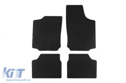 image-35-Doppelschicht-Teppichfußmatten geeignet für Opel Corsa C 2000-2004, aus Rex-Gewebe, Set von 4 Stück, schwarz