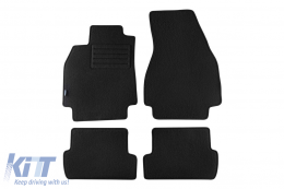 image-39-Doppelschicht-Teppichfußmatten geeignet für Renault Megane Kombi, Baujahr 2002-2009, Set mit 4 Stück, schwarz