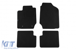 image-49-Doppelschicht-Teppichfußmatten geeignet für Toyota Corolla 2002-2007, 5 Türen, Set aus 4 Stück, schwarz, von Petex, Rex-Gewebe.