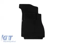 Doppelschicht-Teppichfußmatten geeignet für Mercedes E-Klasse W115 Limousine 1967-1976, aus Rex-Stoff, Set von 4 Stück, schwarz-image-6240113