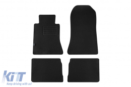 image-58-Doppelschicht-Teppichfußmatten geeignet für Mercedes E-Klasse W124 1984-1995, Set aus 4 Stück, schwarz