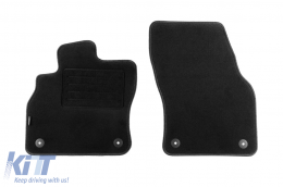 Doppelschicht-Teppichfußmatten geeignet für Audi Q3 nach 2018, Set aus 4 Stück, schwarz-image-6240165