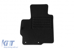 Doppelschicht-Teppichfußmatten geeignet für Mitsubishi ASX 2010-2022 von Petex, Rex-Gewebe, Set aus 4 Stück, schwarz-image-6240186