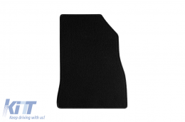 Doppelschicht-Teppichfußmatten geeignet für Nissan Juke 2010-2019, aus Rex-Gewebe, Set von 4 Stück, schwarz-image-6240237