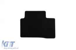 Doppelschicht-Teppichfußmatten geeignet für Nissan Juke 2010-2019, aus Rex-Gewebe, Set von 4 Stück, schwarz-image-6240239