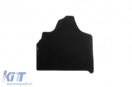 Doppelschicht-Teppichfußmatten geeignet für Fiat Scudo Van 2007-2016, 2-3 Sitze, Set mit 2 Stück, schwarz-image-6240254