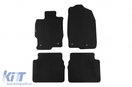 image-14-Doppelschicht-Teppichfußmatten geeignet für Mazda 6 Limousine, Kombi 2008-2012, Set mit 4 Stück, schwarz