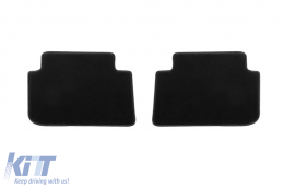 Doppelschicht-Teppichfußmatten geeignet für Peugeot 407 Coupe 2006-2011, aus Rex-Gewebe, Set mit 4 Stück, schwarz-image-6240336