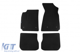 image-47-Doppelschicht-Teppichfußmatten geeignet für Audi A4 Limousine, Kombi 1999-2001, Set aus 4 Stück, schwarz
