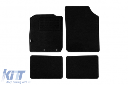 image-49-Doppelschicht-Teppichfußmatten geeignet für Dacia Spring Electric nach 2021, aus Rex-Gewebe, Set mit 4 Stück, schwarz