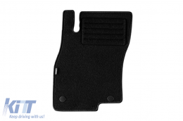 Doppelschicht-Teppichfußmatten geeignet für Fiat Punto EVO 2009-2015, aus Rex-Gewebe, Set von 4 Stück, schwarz-image-6240578