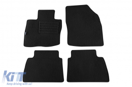 image-0-Doppelschicht-Teppichfußmatten geeignet für Honda Civic 2006-2012, 5 Türen mit kleinen Rückmatten, Set aus 4 Stück, schwarz.