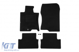 image-3-Doppelschicht-Teppichfußmatten geeignet für Honda Accord Limousine, Kombi 2008-2015, Set aus 4 Stück, schwarz
