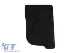 Doppelschicht-Teppichfußmatten geeignet für Mitsubishi L200 2006-2015, Doppelkabine, Set aus 4 Stück, schwarz-image-6240645