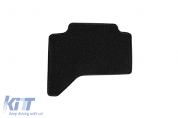 Doppelschicht-Teppichfußmatten geeignet für Mitsubishi L200 2006-2015, Doppelkabine, Set aus 4 Stück, schwarz-image-6240646