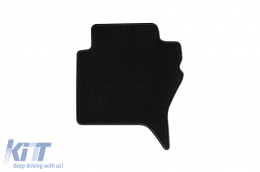 Doppelschicht-Teppichfußmatten geeignet für Mitsubishi Pajero nach 2007, Langversion, Set mit 5 Stück, schwarz-image-6240652