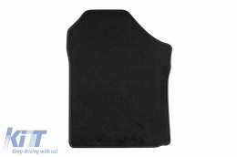 Doppelschicht-Teppichfußmatten geeignet für Toyota Verso S 2011-2017, aus Rex-Gewebe, Set von 3 Stück, schwarz-image-6240742