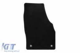 Doppelschicht-Teppichfußmatten geeignet für Seat Arona, Ibiza nach 2017, aus Rex-Gewebe, Set mit 4 Stück, schwarz-image-6240781