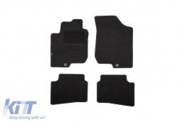 image-47-Doppelschicht-Teppichfußmatten geeignet für Hyundai i30, i30 CW 2007-2009, aus Rex-Stoff, Set mit 4 Stück, schwarz