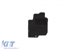Doppelschicht-Teppichfußmatten geeignet für Hyundai i30, i30 CW 2007-2009, aus Rex-Stoff, Set mit 4 Stück, schwarz-image-6240806