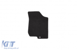 Doppelschicht-Teppichfußmatten geeignet für Hyundai i30, i30 CW 2007-2009, aus Rex-Stoff, Set mit 4 Stück, schwarz-image-6240807