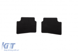 Doppelschicht-Teppichfußmatten geeignet für Hyundai i30, i30 CW 2007-2009, aus Rex-Stoff, Set mit 4 Stück, schwarz-image-6240808