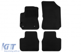 image-39-Doppelschicht-Teppichfußmatten geeignet für Citroen C4 Cactus nach 2014, aus Rex-Gewebe, Set mit 4 Stück, schwarz