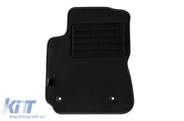 Doppelschicht-Teppichfußmatten geeignet für Citroen C4 Cactus nach 2014, aus Rex-Gewebe, Set mit 4 Stück, schwarz-image-6240838