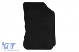 Doppelschicht-Teppichfußmatten geeignet für Citroen C4 Cactus nach 2014, aus Rex-Gewebe, Set mit 4 Stück, schwarz-image-6240839