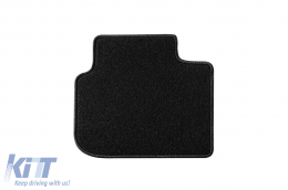 Doppelschicht-Teppichfußmatten geeignet für Mitsubishi Colt 2010-2013, 3 Türen, Set mit 4 Stück, schwarz, von Petex, Rex-Gewebe.-image-6240893