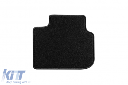 Doppelschicht-Teppichfußmatten geeignet für Mitsubishi Colt 2010-2013, 3 Türen, Set mit 4 Stück, schwarz, von Petex, Rex-Gewebe.-image-6240894