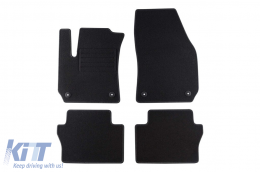 image-66-Doppelschicht-Teppichfußmatten geeignet für Opel Zafira B 2005-2014, aus Rex-Gewebe, Set von 4 Stück, schwarz