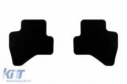 Doppelschicht-Teppichfußmatten geeignet für Peugeot 108 2014-2021, Rex-Gewebe, Set aus 4 Stück, schwarz-image-6240941