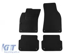 image-15-Doppelschicht-Teppichfußmatten geeignet für Audi A6 Limousine, Kombi 2004-2006, Set mit 4 Stück, schwarz