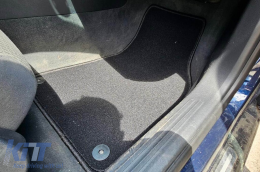 Doppelschicht-Teppichfußmatten geeignet für Audi A6 Limousine, Kombi 2004-2006, Set mit 4 Stück, schwarz-image-6241036