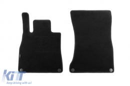Doppelschicht-Teppichfußmatten geeignet für Mercedes S-Klasse W222 2013-2020 mit kurzem Radstand, Set aus 4 Stück, schwarz-image-6241077