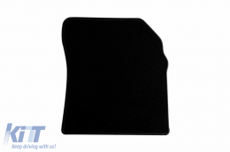 Doppelschicht-Teppichfußmatten geeignet für Peugeot Partner, Rifter nach 2019, 2 Sitze, Set mit 2 Stück, schwarz-image-6241118