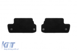 Doppelschicht-Teppichfußmatten geeignet für Mercedes S-Klasse C217 Coupe 2014-2020, aus Rex-Gewebe, Set von 4 Stück, schwarz-image-6241174