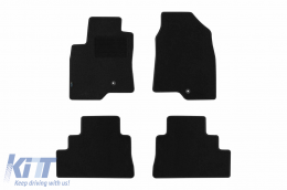 image-68-Doppelschicht-Teppichfußmatten von Petex, Rex-Stoff geeignet für Opel Antara 2006-2017, Set von 4 Stück, schwarz