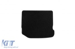 Doppelschicht-Teppichfußmatten von Petex, Rex-Gewebe geeignet für VW Golf IV 1998-2003, Beetle 1998-2011, Bora 1998-2005, schwarz mit ovalen Öffnungen, Set von 4 Stück, schwarz-image-6241015