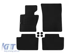 image-6-Doppelschichtige Teppichfußmatten geeignet für BMW X3 E83 2004-2010, aus Rex-Gewebe, Set mit 4 Stück, schwarz