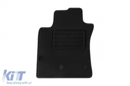 Doppelschichtige Teppichfußmatten geeignet für Renault Modus, Grand Modus 2008-2012, aus Rex-Gewebe, Set mit 4 Stück, schwarz-image-6240362