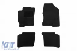 image-40-Doppelschichtige Teppichfußmatten geeignet für Toyota Prius 2004-2009, aus Rex-Gewebe, Set von 4 Stück, schwarz